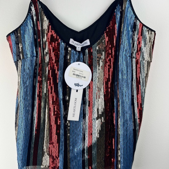 NWT Heartloom Sequin Camisole - Women’s M - Glitter New Year’s Eve Sparkle - Picture 3 of 7